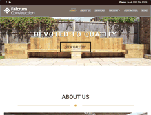 Tablet Screenshot of falcrumconstruction.com